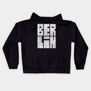 Berlin, Germany City Map Typography - Light Kids Hoodie